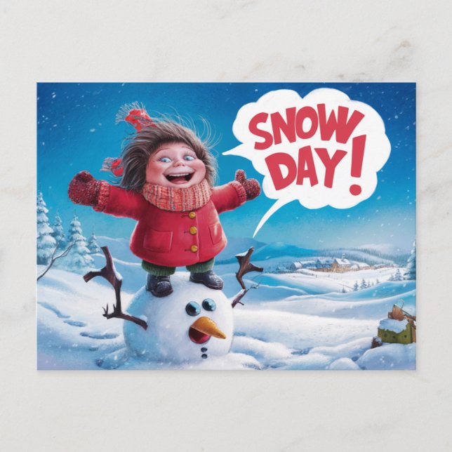 Postcards Snow Day 03 Postkarte (Vorderseite)