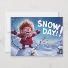 Postcards Snow Day 05 Postkarte