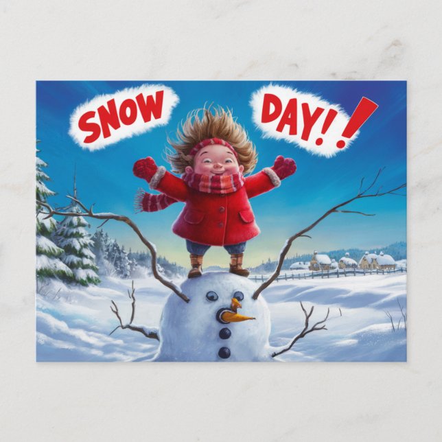 Postcards Snow Day 07 Postkarte (Vorderseite)