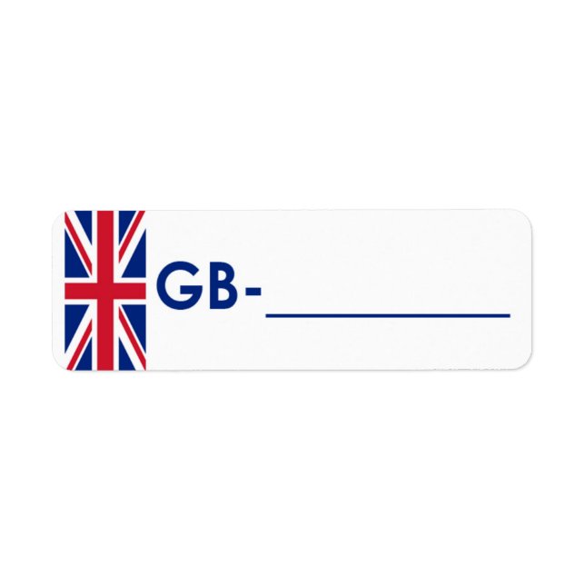 Postcross-ID-Label Vereinigtes Königreich "Flag St (Vorne)