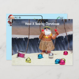 Postcross - Santa Claus Beach Party Weihnachten Postkarte