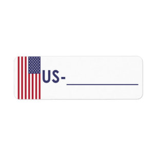 Postcrossing Identifikations-Aufkleber USA