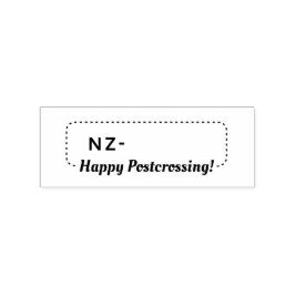 Postcrossing Postcard ID NZ New Zealand Gummistempel