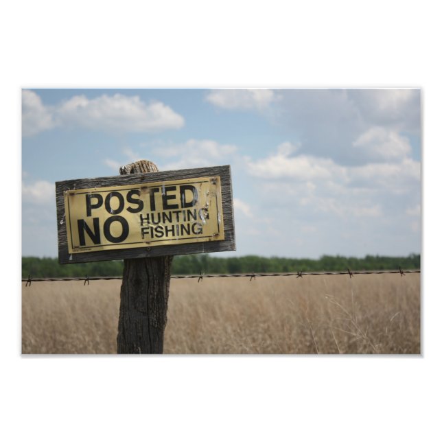 POSTED SIGN-Foto Fotodruck (Vorne)