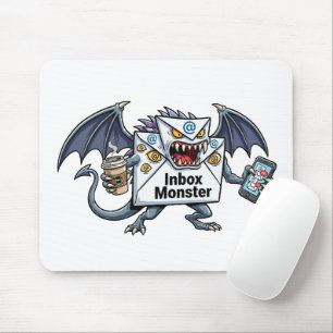 Posteingang-Monster E-Mail-Überlastung Lustige Gra Mousepad