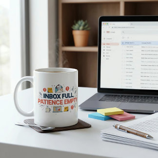Posteingang voll Geduld leer Lustiger Bürobecher Kaffeetasse