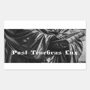 Posten Tenebras Lux-Aufkleber Rechteckiger Aufkleber