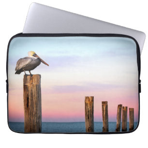 Posten u. ein Strand des Pelikan- Fort Myers, Laptopschutzhülle