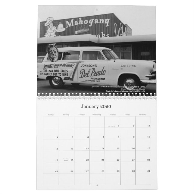 Posten-WWII Sacramento Kalender (Jan 2026)