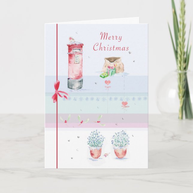 Postenkasten Weihnachtskarte Feiertagskarte (Vorderseite)