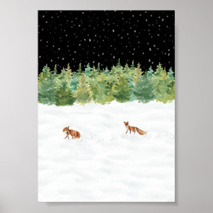 Poster (12,7 x 17,8 cm) - Winterlandschaft