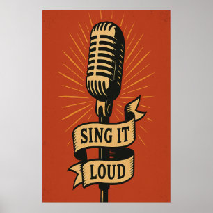 Poster 13, Sing It Loud, Vintag