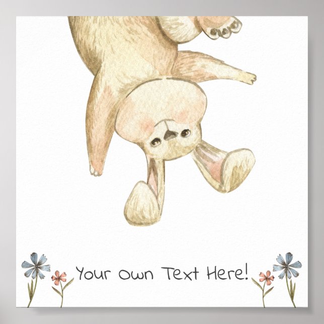 Poster (15,2 x 15,2cm) - Cute Rabbit (Vorne)