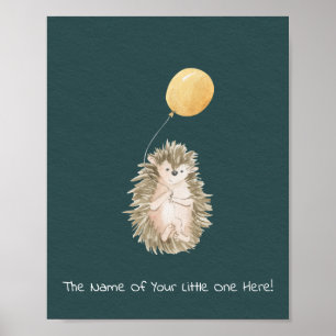Poster (20,3 x 25,4 cm) - Igel mit Ballon