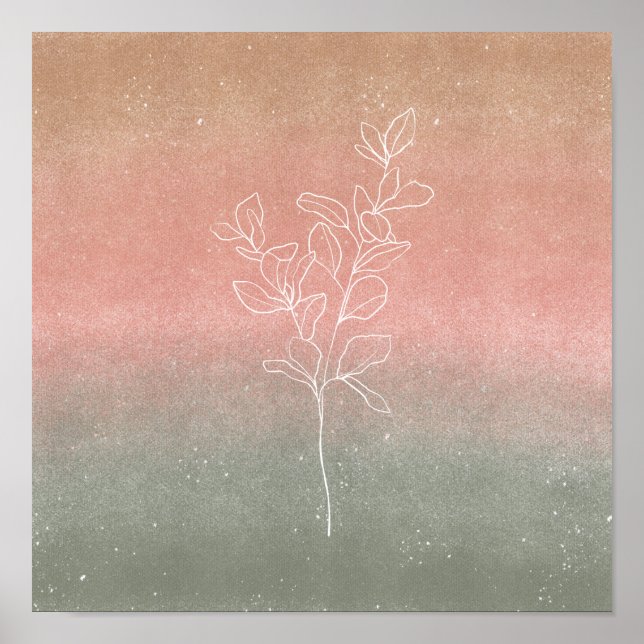 Poster 30,5 x 30,5 cm - Blätter (Vorne)