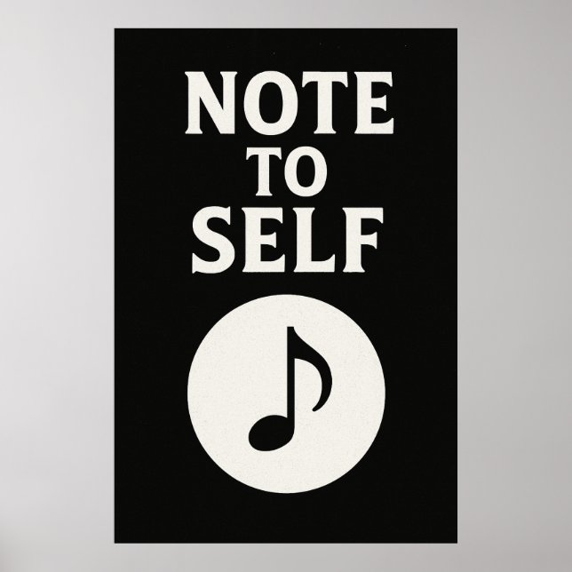 Poster 36, Note to Self, Vintag Art (Vorne)