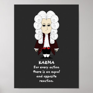 Poster. 3. Gesetz von Karma & Newton (dunkle Hinte Poster