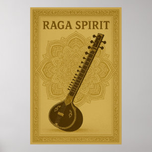 Poster 44, Raga Spirit, Vintage Kunst