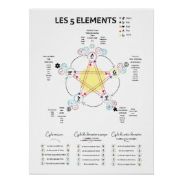 Poster 5 Elemente Chinesische Medizin