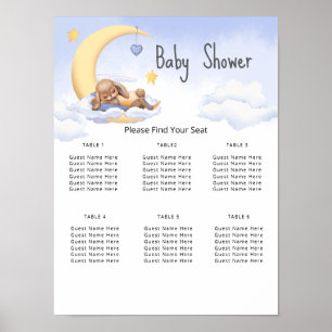Poster 6 Tisch Baby Shower