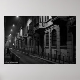 Poster: A Street in Mailand, Italien Poster