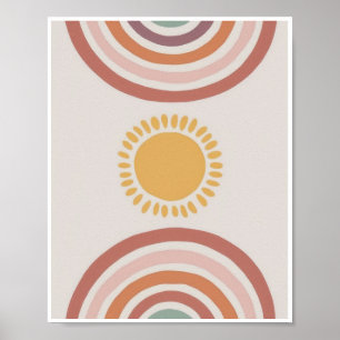 Poster Abstrakte Regenbogenkids drucken Wanddekora