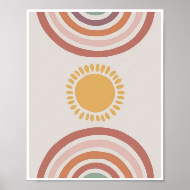 Poster Abstrakte Regenbogenkids drucken Wanddekora (Vorne)