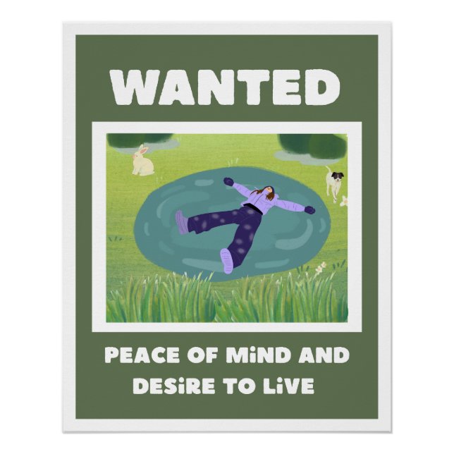 Poster aesthetic peace mind nature healing vibes (Vorderseite)