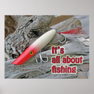 Poster AJS Lure Popper "It's All about Fishing"