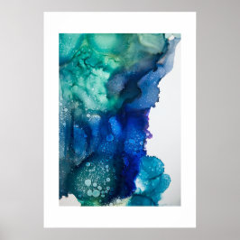 Poster - Alcohol Ink Art Posters Blue Green