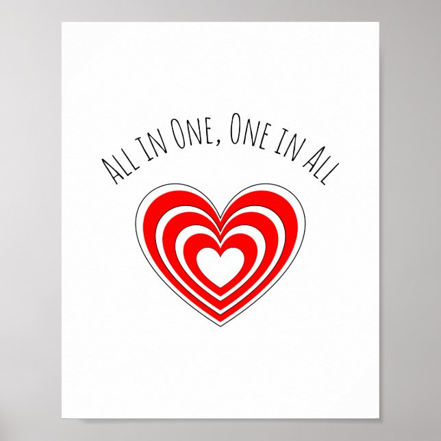 Poster "All in One, One in All" (Vorne)