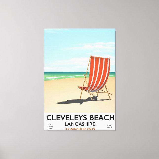 Poster am Meer von Cleveleys Beach Lancashire Leinwanddruck (Vorderseite)
