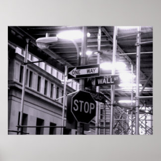 Poster an der Wall Street