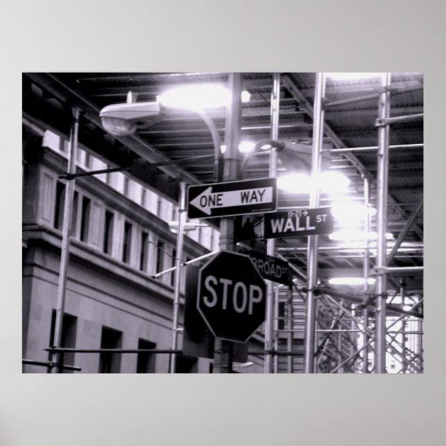 Poster an der Wall Street (Vorne)