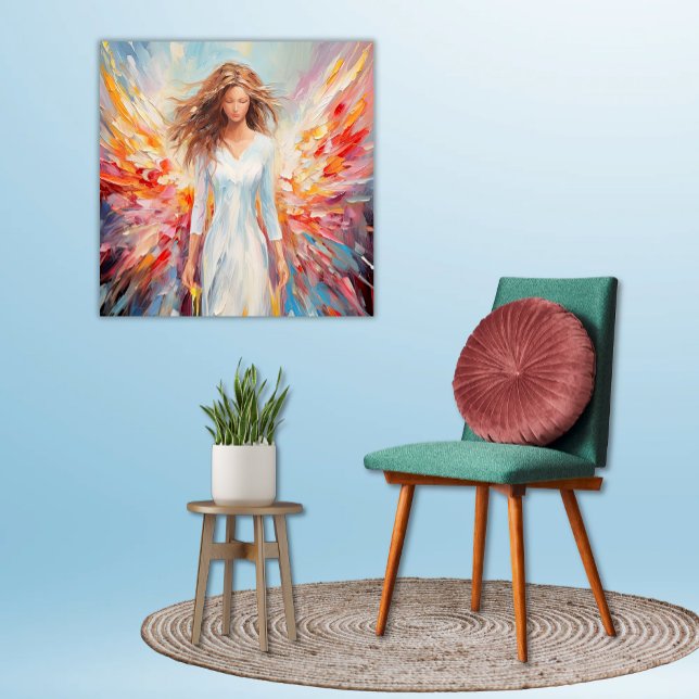 Poster Angelic Spectrum Bright Loose Painted Style (Angelic Spectrum Bright Colorful Abstract Angel Poster 
Downloadable)