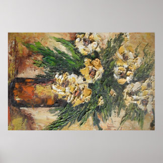 Poster Ann Hayes Malen gelber Blumen in Vase