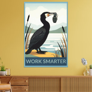 Poster 'Arbeiten Sie schlauer' Leinwanddruck