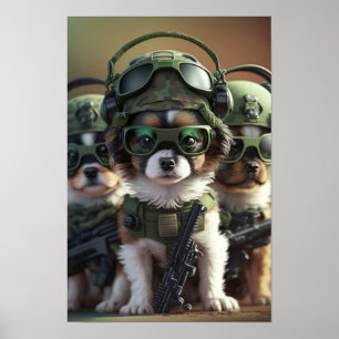 Poster Art Army Dogs
