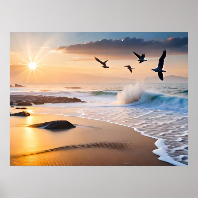 Poster Art Beach Sunset (Vorne)