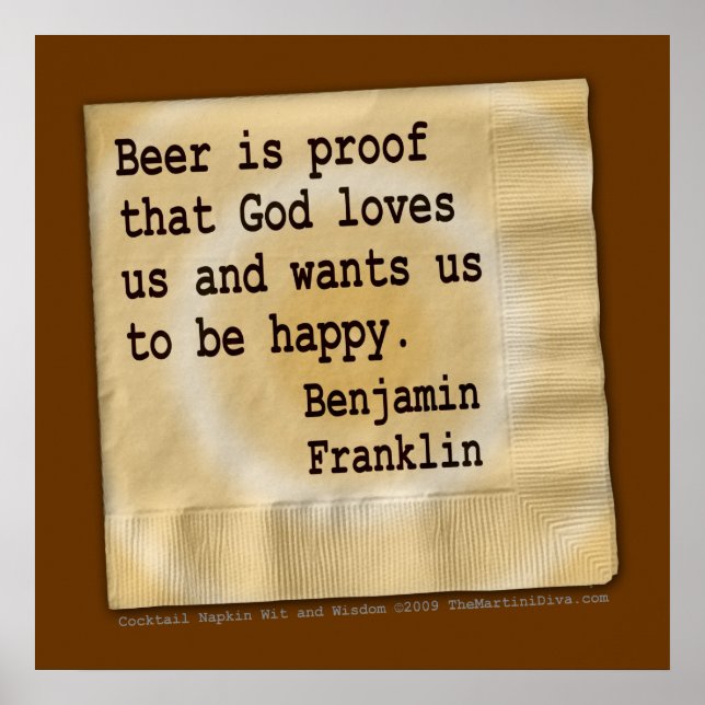 Poster, Art - Biere ist ein Beweis Poster (Vorne)