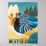 Poster - Art Deco Poster Moffat Beach 2<br><div class="desc">Sie haben die Wahl,  dieses und die Erholung meiner Plakate zum Verkauf zu rahmen.</div>