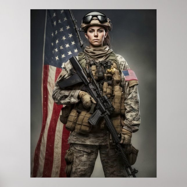 Poster Art Frau Soldier (Vorne)