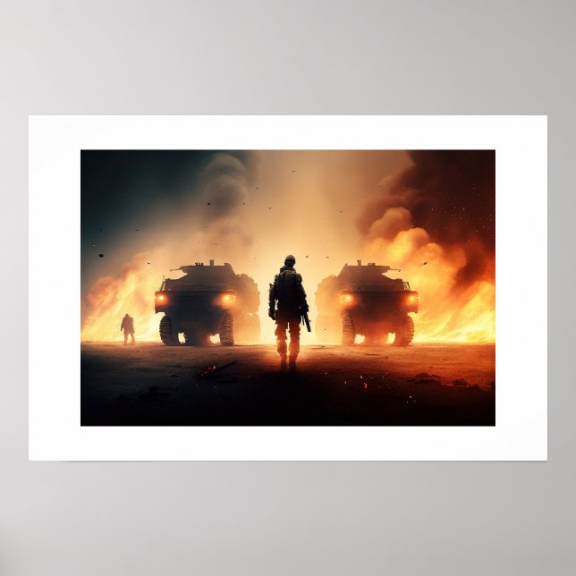 Poster Art Militäraktionsszene (Vorne)