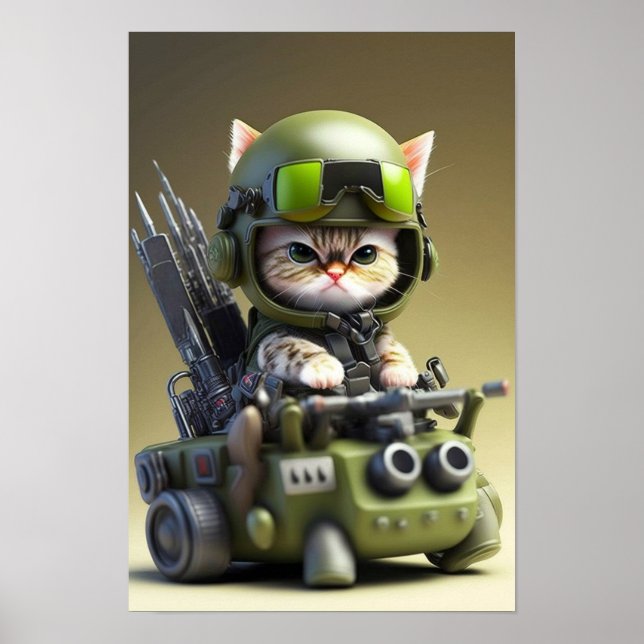 Poster Art Military Cat (Vorne)