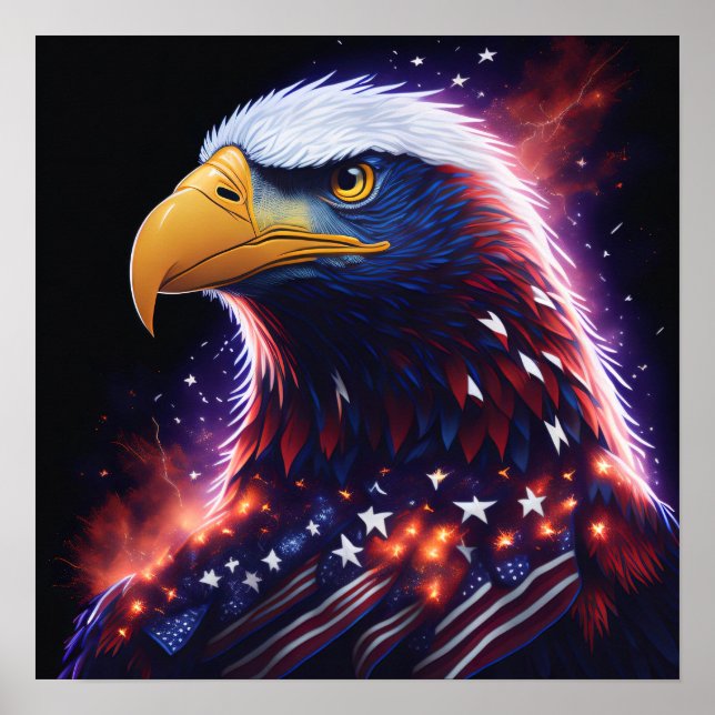 Poster Art Patriotic Eagle (Vorne)