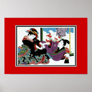 Poster Asian Vintag Art Keisai, Japan