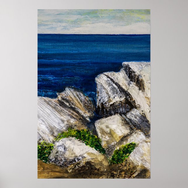Poster - Auf Felsen (Vorne)