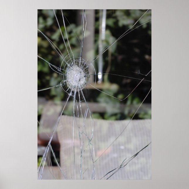 Poster aus gebrochenem Schaufenster (Vorne)