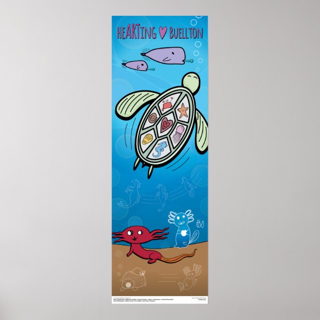 Poster - Axolotls Untermeer - Buellton.Art (Vorne)