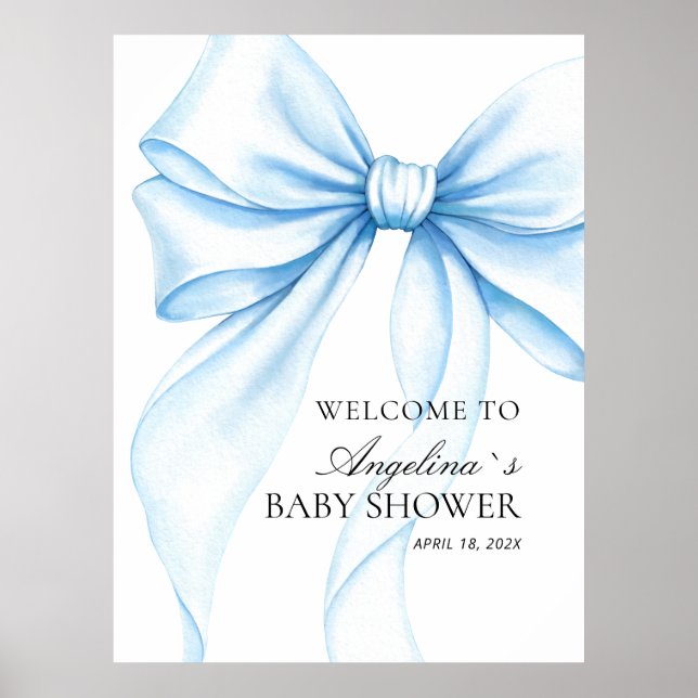 Poster Baby showerv delicate bow. (Vorne)
